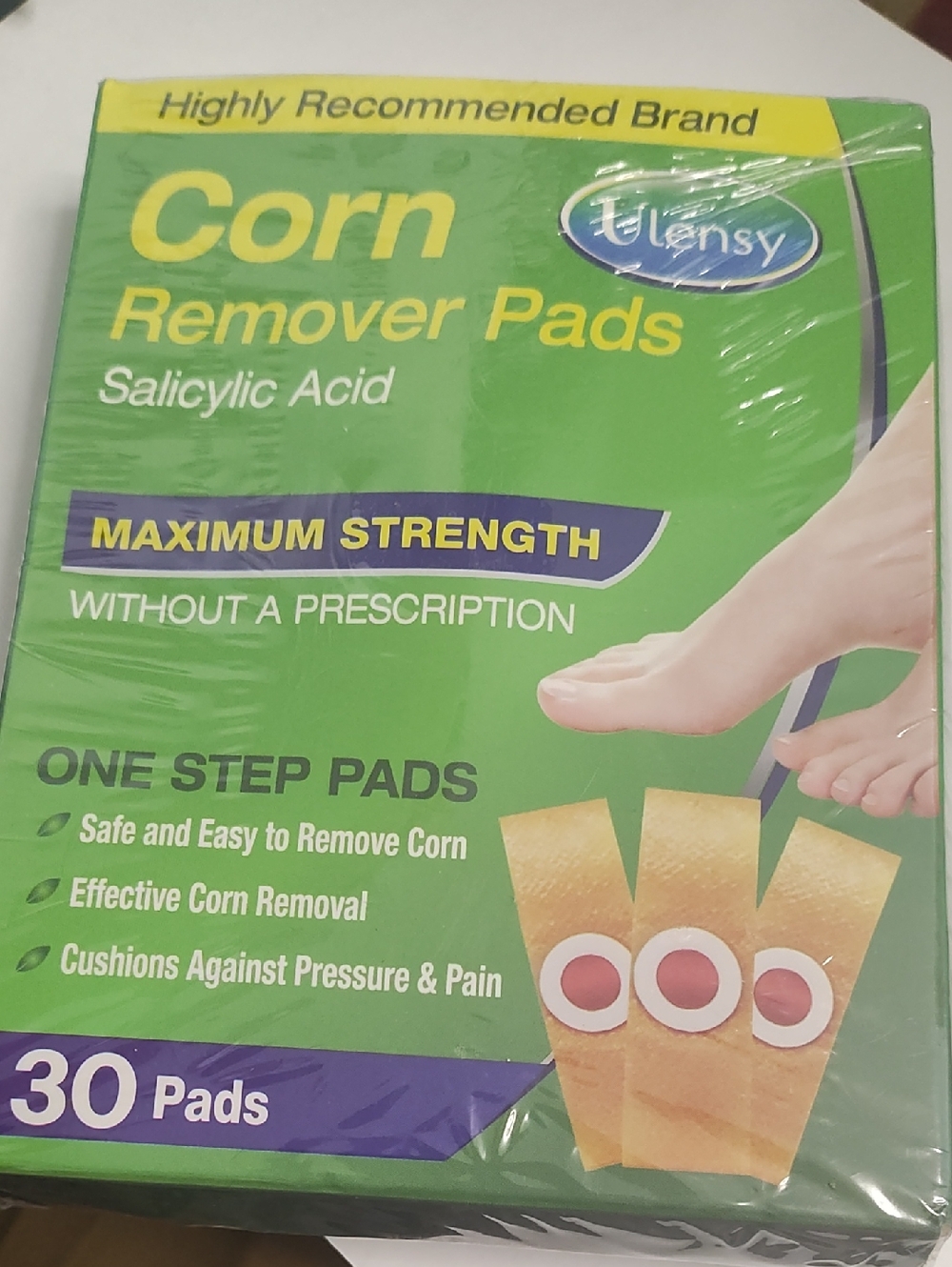 Ulensy Corn Remover Pads - Maximum Strength (30 Pads)